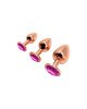 Металева анальна пробка Wooomy Tralalo Rose Gold Metal Plug Magenta S, діаметр 2,8 см, довжина 7 см Металева анальна пробка Wooomy Tralalo Rose Gold Metal Plug Magenta S, діаметр 2,8 см, довжина 7 см