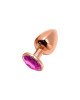 Металева анальна пробка Wooomy Tralalo Rose Gold Metal Plug Magenta S, діаметр 2,8 см, довжина 7 см Металева анальна пробка Wooomy Tralalo Rose Gold Metal Plug Magenta S, діаметр 2,8 см, довжина 7 см