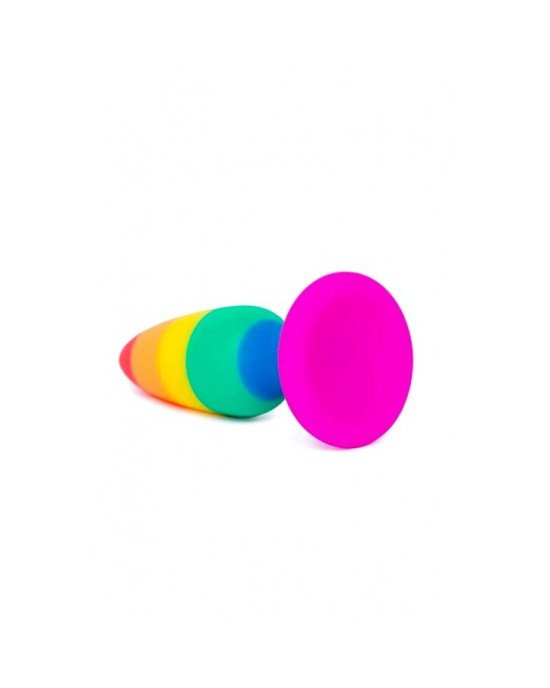 Силіконова анальна пробка Wooomy Hiperloo Silicone Rainbow Plug L, діаметр 3,9 см, довжина 13,1 см Силіконова анальна пробка Wooomy Hiperloo Silicone Rainbow Plug L, діаметр 3,9 см, довжина 13,1 см