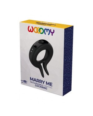 Ерекційне віброкільце Wooomy Marry Me, перезаряджувальне, 10 режимів вібрації, діаметр 4 см
