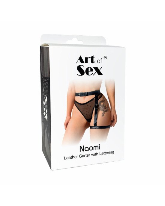 Гартер на ногу Art of Sex - Naomi з написом SEXY, натуральна шкіра, розмір XS-2XL, колір червоний Гартер на ногу Art of Sex - Naomi з написом SEXY, натуральна шкіра, розмір XS-2XL, колір червоний