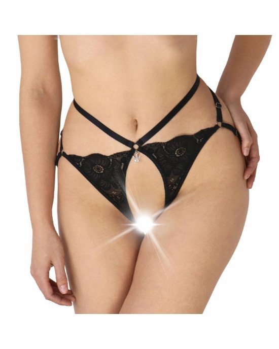 Сексуальні трусики з доступом Art of Sex - Lulu, розмір L-2XL, Чорний Сексуальні трусики з доступом Art of Sex - Lulu, розмір L-2XL, Чорний