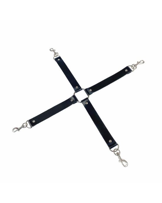 Хрестовина з натуральної шкіри Art of Sex - 4 Way Connector, Чорний