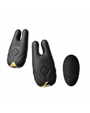 Смарт-вібратор для грудей Zalo - Nave Obsidian Black, пульт ДК, робота через додаток