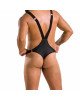 Чоловіче боді з люверсами Passion 028 HARRY S/M Black, екошкіра, на шлейках Чоловіче боді з люверсами Passion 028 HARRY S/M Black, екошкіра, на шлейках
