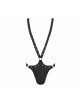 Чоловіче боді з люверсами Passion 028 HARRY S/M Black, екошкіра, на шлейках Чоловіче боді з люверсами Passion 028 HARRY S/M Black, екошкіра, на шлейках