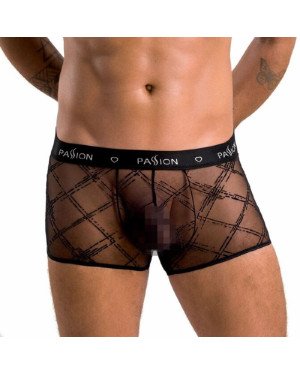 Чоловічі прозорі боксери Passion 032 SHORT JAMES S/M Black, сітка