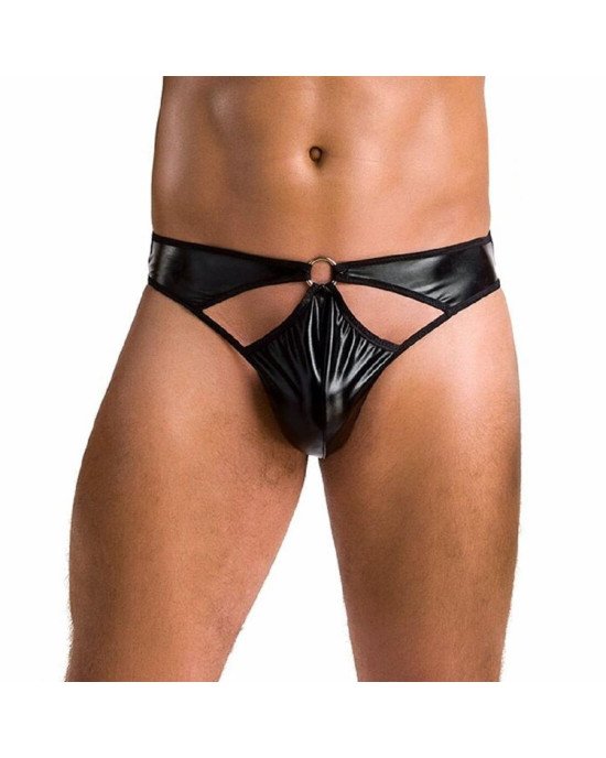 Чоловічі стринги Passion 033 THONG PAUL XXL/XXXL Black, під латекс