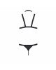 Комплект чоловічої білизни зі стреп Passion 039 SET ANDREW XXL/XXXL Black, стринги, шлейки