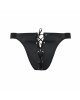 Чоловічі сліпи на шнурівці Passion 044 SLIP BEN L/XL Black, екошкіра, люверси