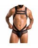 Чоловіче еротичне сітчасте боді Passion 045 VICTOR L/XL Black, екошкіра, сітка Чоловіче еротичне сітчасте боді Passion 045 VICTOR L/XL Black, екошкіра, сітка