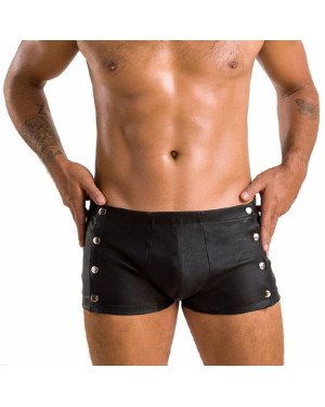 Чоловічі шкіряні боксери із заклепками Passion 048 SHORT DAVID S/M Black
