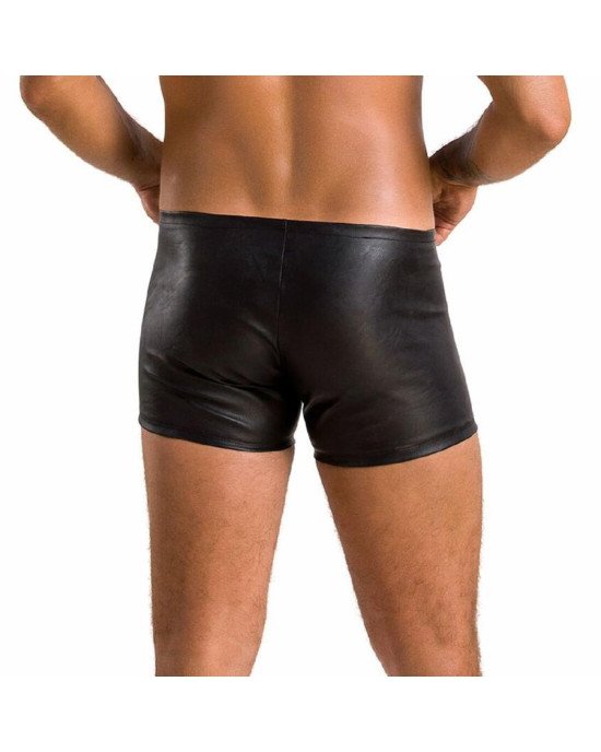 Чоловічі шкіряні боксери з блискавками Passion 049 SHORT MATT L/XL Black Чоловічі шкіряні боксери з блискавками Passion 049 SHORT MATT L/XL Black
