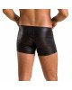 Чоловічі шкіряні боксери з блискавками Passion 049 SHORT MATT XXL/XXXL Black Чоловічі шкіряні боксери з блискавками Passion 049 SHORT MATT XXL/XXXL Black