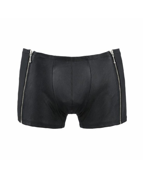 Чоловічі шкіряні боксери з блискавками Passion 049 SHORT MATT XXL/XXXL Black Чоловічі шкіряні боксери з блискавками Passion 049 SHORT MATT XXL/XXXL Black