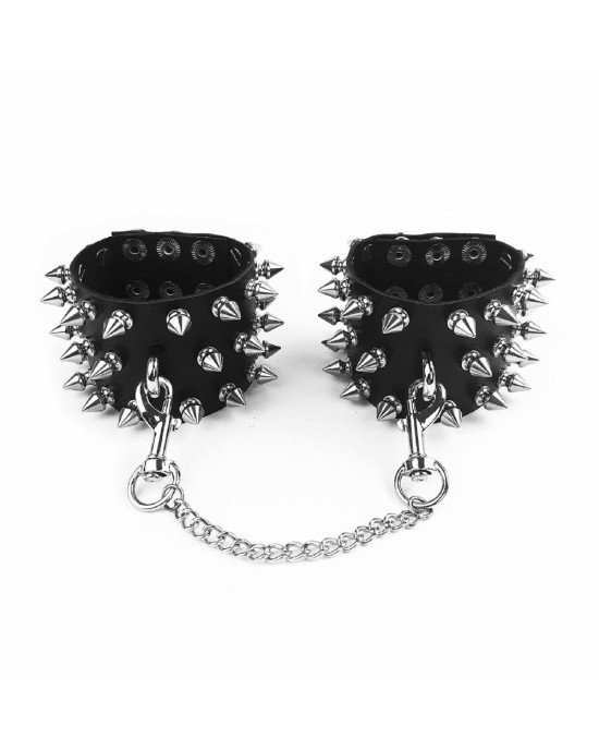 Наручники з шипами Art of Sex - Rose Spiked Leather Handcuffs, натуральна шкіра Наручники з шипами Art of Sex - Rose Spiked Leather Handcuffs, натуральна шкіра