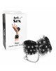 Наручники з шипами Art of Sex - Rose Spiked Leather Handcuffs, натуральна шкіра Наручники з шипами Art of Sex - Rose Spiked Leather Handcuffs, натуральна шкіра