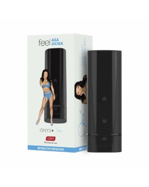 Мастурбатор Kiiroo Onyx+ Asa Akira, 10 стискальних кілець, не треба рухати, теледильдоніка Мастурбатор Kiiroo Onyx+ Asa Akira, 10 стискальних кілець, не треба рухати, теледильдоніка