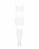 Сітчастий бодістокінг з імітацією топа та шортів Obsessive Bodystocking G330 S/M/L, white, з доступо Сітчастий бодістокінг з імітацією топа та шортів Obsessive Bodystocking G330 S/M/L, white, з доступо