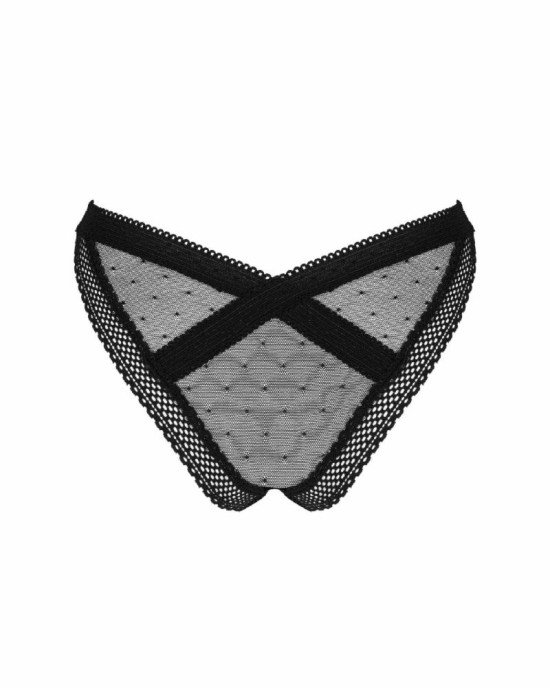 (SALE) Мереживні трусики із заниженою талією Obsessive Estiqua panties XS/S, black (SALE) Мереживні трусики із заниженою талією Obsessive Estiqua panties XS/S, black
