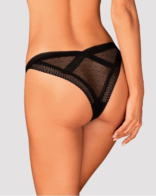 (SALE) Мереживні трусики із заниженою талією Obsessive Estiqua panties XS/S, black (SALE) Мереживні трусики із заниженою талією Obsessive Estiqua panties XS/S, black
