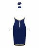 Еротичний костюм стюардеси Obsessive Stewardess uniform M/L, blue, сукня, пілотка, шарф, манжети Еротичний костюм стюардеси Obsessive Stewardess uniform M/L, blue, сукня, пілотка, шарф, манжети
