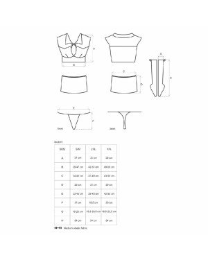 Obsessive Student 4 pcs costume S/M
