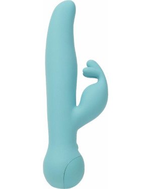 Вібратор-кролик Touch by SWAN - Trio Teal, сенсорне керування, ротація, діаметр 3,8 см