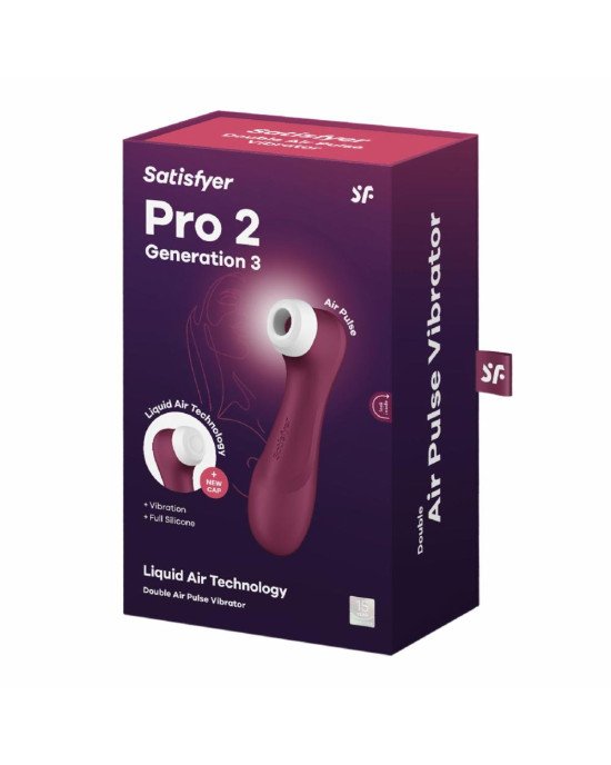 Вакуумний кліторальний стимулятор Satisfyer Pro 2 Generation 3 with Liquid Air Wine Red Вакуумний кліторальний стимулятор Satisfyer Pro 2 Generation 3 with Liquid Air Wine Red
