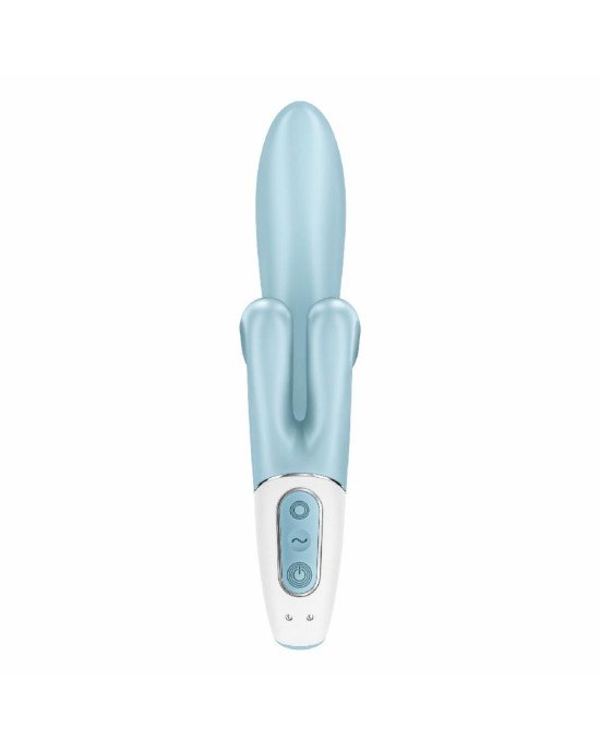 Вібратор-кролик Satisfyer Touch Me Blue, подвійний відросток, 3 потужні мотори Вібратор-кролик Satisfyer Touch Me Blue, подвійний відросток, 3 потужні мотори