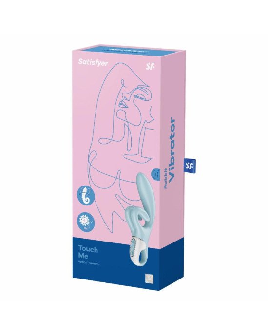 Вібратор-кролик Satisfyer Touch Me Blue, подвійний відросток, 3 потужні мотори Вібратор-кролик Satisfyer Touch Me Blue, подвійний відросток, 3 потужні мотори