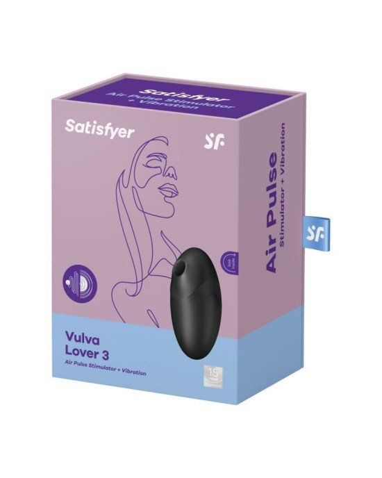 Вакуумний стимулятор Satisfyer Vulva Lover 3 Black Вакуумний стимулятор Satisfyer Vulva Lover 3 Black