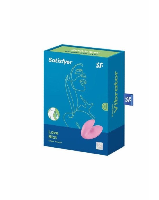 Вібратор на палець Satisfyer Love Riot Pink, 12 варіантів використання Вібратор на палець Satisfyer Love Riot Pink, 12 варіантів використання