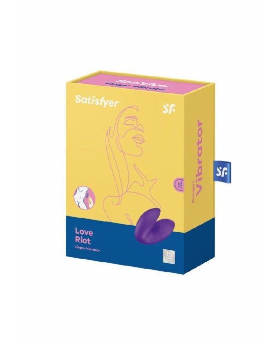Вібратор на палець Satisfyer Love Riot Purple, 12 варіантів використання Вібратор на палець Satisfyer Love Riot Purple, 12 варіантів використання