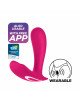 Смарт-вібратор у трусики Satisfyer Top Secret Pink вагінально-кліторальний, 2 мотори