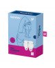 Набір менструальних чаш Satisfyer Feel Confident (Transparent), 15мл та 20мл, мішечок для зберігання Набір менструальних чаш Satisfyer Feel Confident (Transparent), 15мл та 20мл, мішечок для зберігання