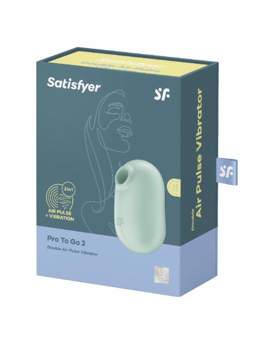 Вакуумний стимулятор із вібрацією Satisfyer Pro To Go 2 Mint Вакуумний стимулятор із вібрацією Satisfyer Pro To Go 2 Mint