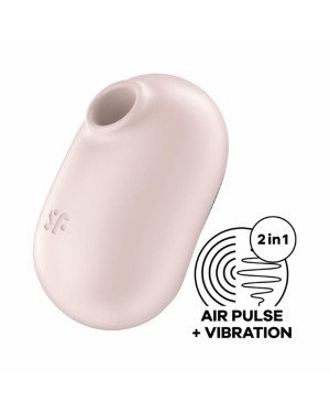 Вакуумний стимулятор із вібрацією Satisfyer Pro To Go 2 Beige