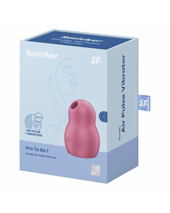 Вакуумний стимулятор з вібрацією Satisfyer Pro To Go 1 Red