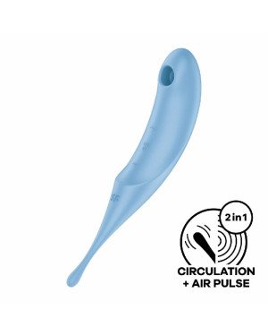 Вібратор для клітора з вакуумною стимуляцією Satisfyer Twirling Pro Blue