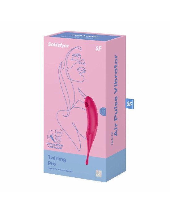 Вібратор для клітора з вакуумною стимуляцією Satisfyer Twirling Pro Red Вібратор для клітора з вакуумною стимуляцією Satisfyer Twirling Pro Red