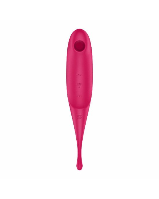 Вібратор для клітора з вакуумною стимуляцією Satisfyer Twirling Pro Red Вібратор для клітора з вакуумною стимуляцією Satisfyer Twirling Pro Red