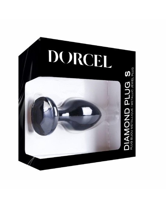 Металева анальна пробка із прикрасою у вигляді кристалу Dorcel - Diamond Plug BLACK S Металева анальна пробка із прикрасою у вигляді кристалу Dorcel - Diamond Plug BLACK S
