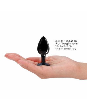 Металева анальна пробка із прикрасою у вигляді кристалу Dorcel - Diamond Plug BLACK S Металева анальна пробка із прикрасою у вигляді кристалу Dorcel - Diamond Plug BLACK S