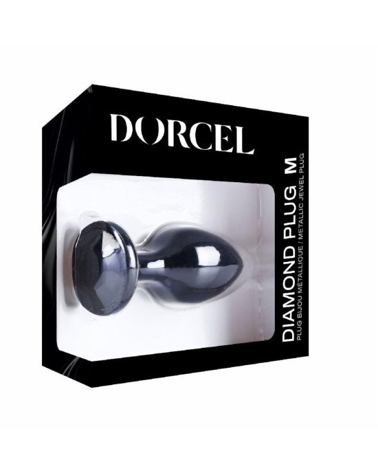 Металева анальна пробка із прикрасою у вигляді кристалу Dorcel - Diamond Plug BLACK M Металева анальна пробка із прикрасою у вигляді кристалу Dorcel - Diamond Plug BLACK M