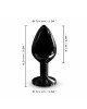 Металева анальна пробка із прикрасою у вигляді кристалу Dorcel - Diamond Plug BLACK M Металева анальна пробка із прикрасою у вигляді кристалу Dorcel - Diamond Plug BLACK M