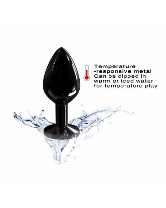 Металева анальна пробка із прикрасою у вигляді кристалу Dorcel - Diamond Plug BLACK M Металева анальна пробка із прикрасою у вигляді кристалу Dorcel - Diamond Plug BLACK M