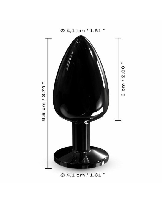 Металева анальна пробка із прикрасою у вигляді кристалу Dorcel - Diamond Plug BLACK L Металева анальна пробка із прикрасою у вигляді кристалу Dorcel - Diamond Plug BLACK L