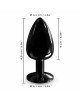 Металева анальна пробка із прикрасою у вигляді кристалу Dorcel - Diamond Plug BLACK L Металева анальна пробка із прикрасою у вигляді кристалу Dorcel - Diamond Plug BLACK L