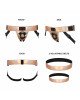 Трусики для страпона Strap-On-Me Leatherette Harness CURIOUS - HOLOGRAPHIC ROSE GOLD